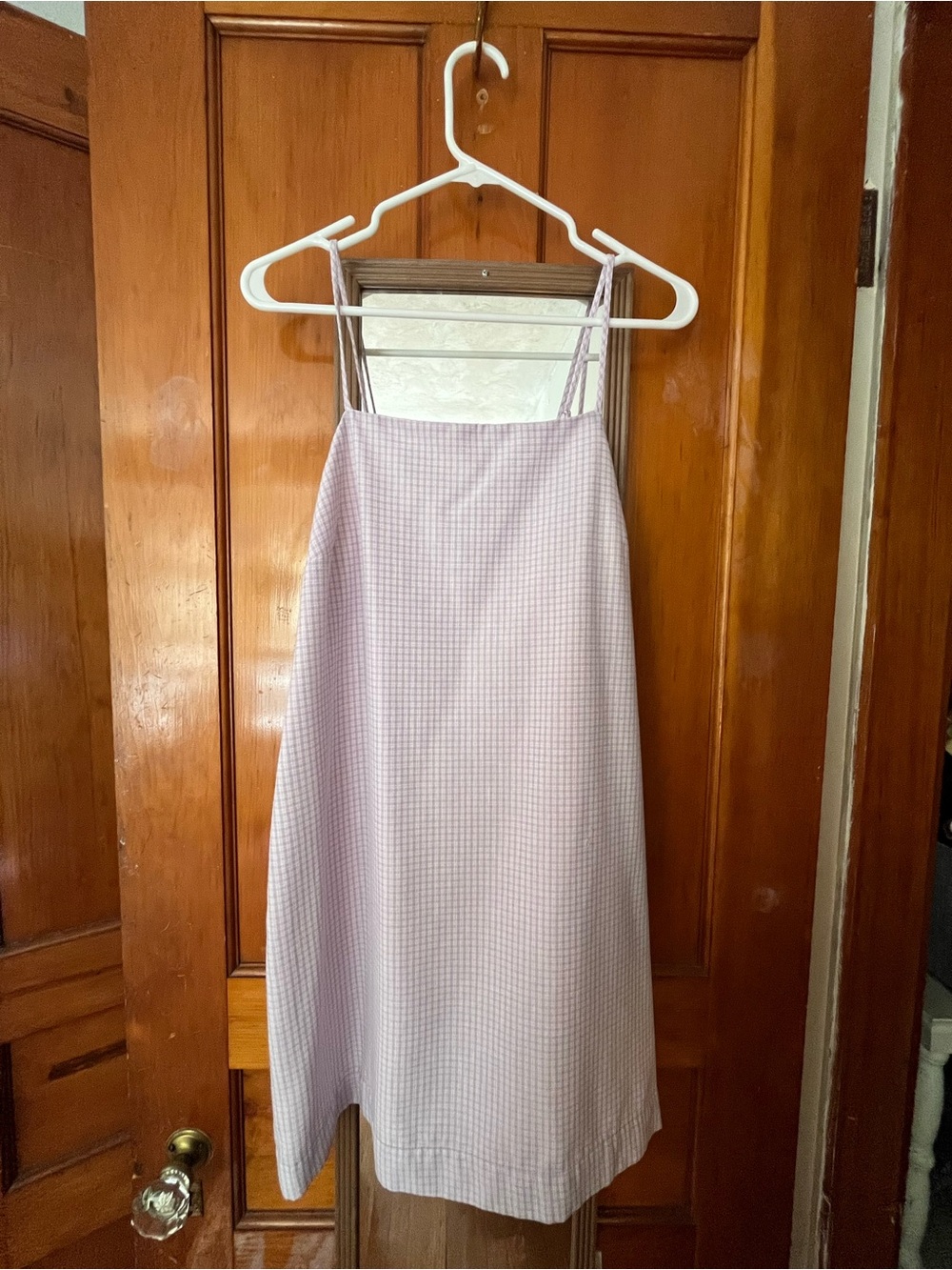 Old Navy Lavender Gingham Slip Dress